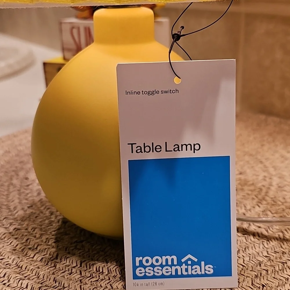 Room Essentials 10in. Sunflower Yellow Table Lamp